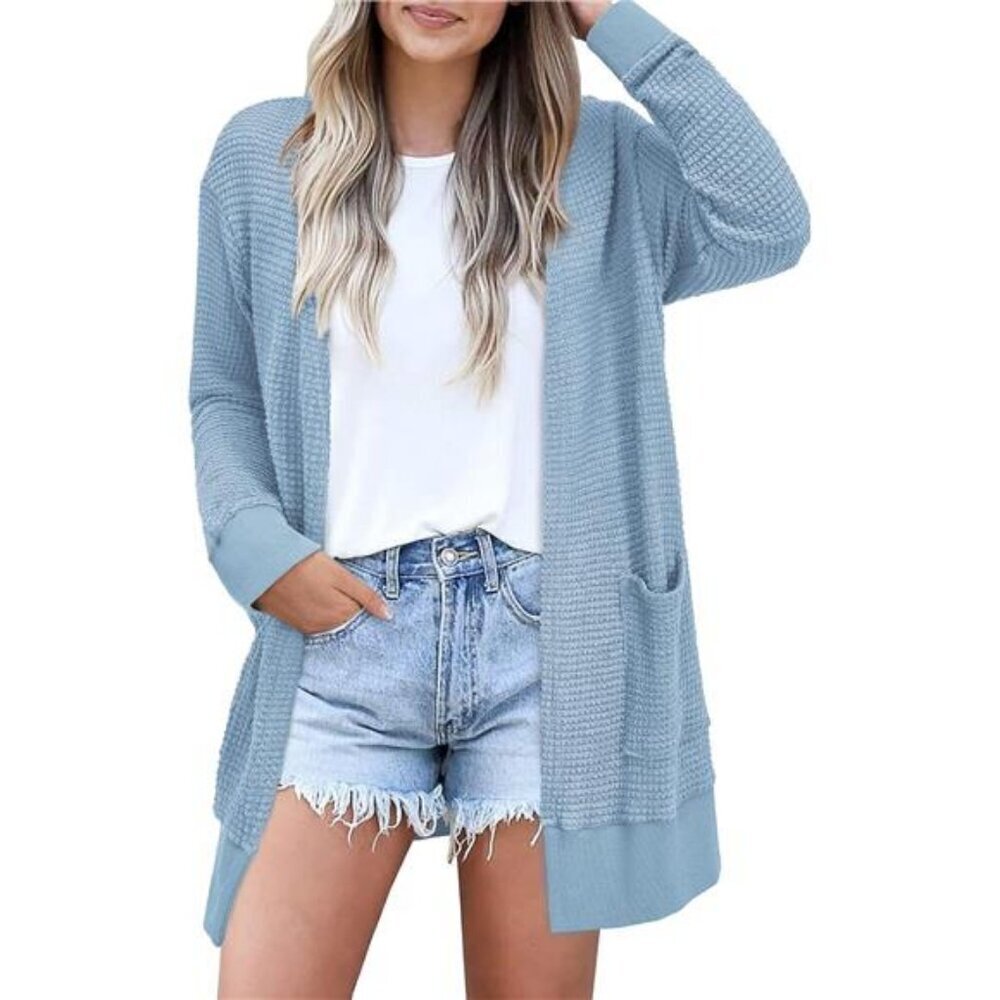 Boho Floral Cardigan Sweater Lightweight Open Front for Women - Picture 1 of 4